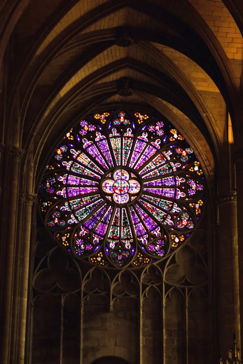 a stained glass window